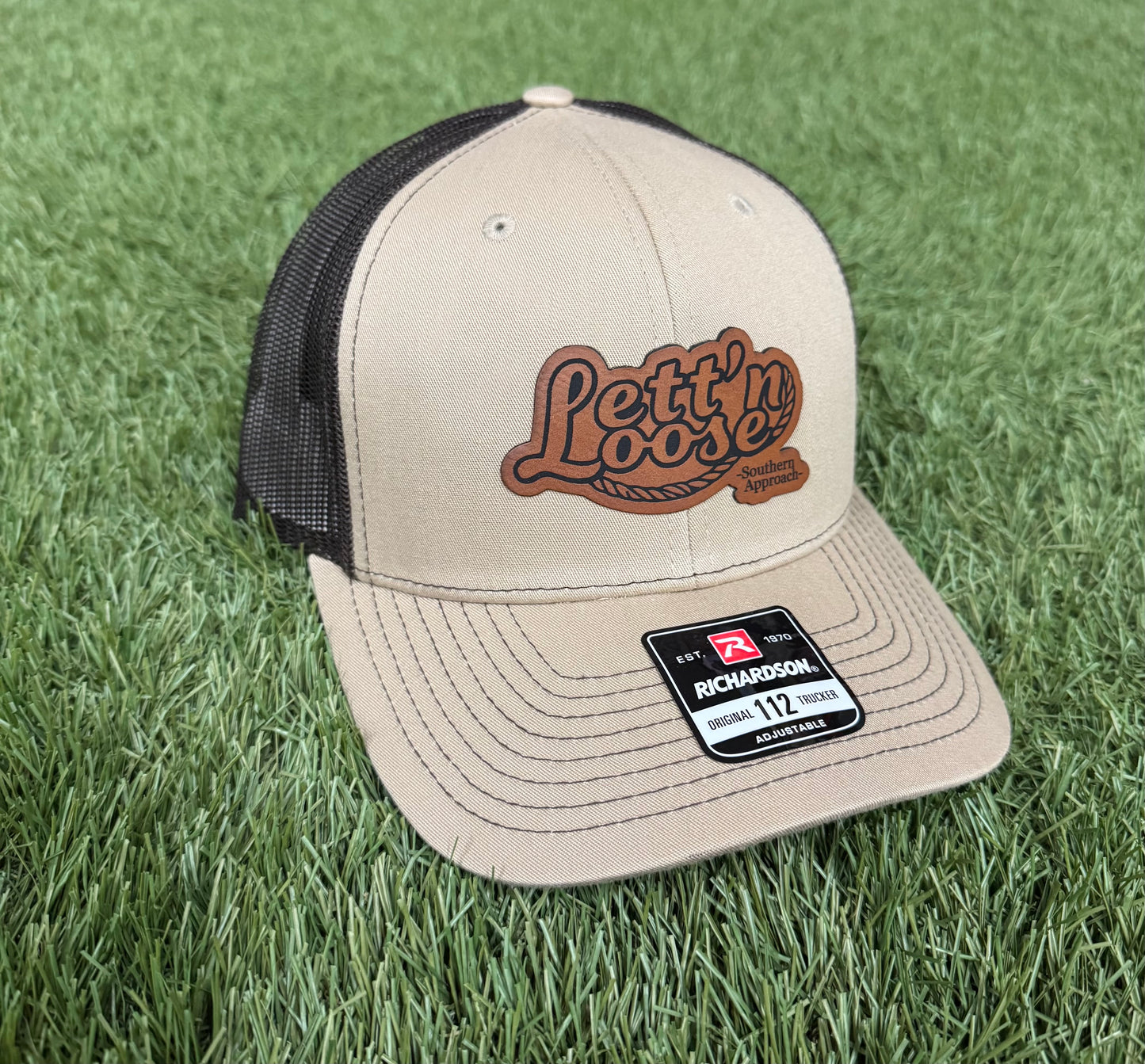 Khaki & Brown "Lettn Loose" Hat